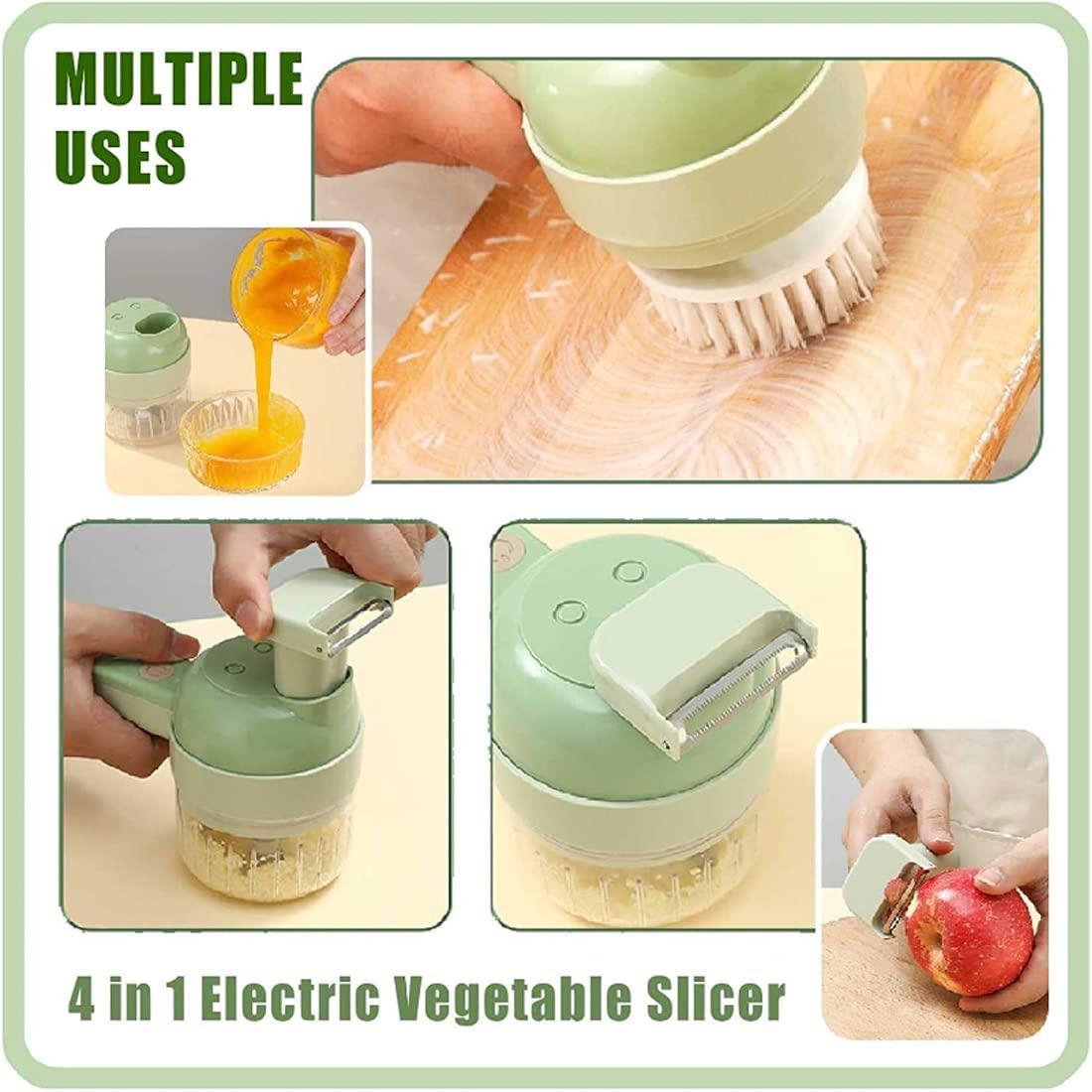 4 in 1 Portable Electric Vegetable Cutter Set